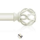 Barra de cortina TVWOO White Decorative Farmhouse de 1-3m ajustável