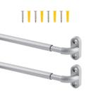 Barra de cortina TYRON, faixa parafusada ajustável de 76 a 102 cm, pacote com 2