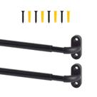 Barra de cortina TYRON, faixa parafusada ajustável de 76 a 102 cm, pacote com 2