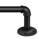 Barra de cortina Zeerobee Industrial Janela preta de 122-218 cm de 1 polegada