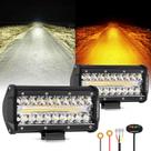 Barra de Luz LED Auxbeam 7 300W Serie Ámbar Blanco con 6 Modos