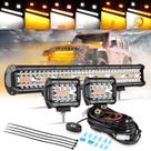 Barra de Luz LED Auxbeam de 20 pulgadas 420W con 2 Faros de Luz de 4 pulgadas 120W Barra de Luz LED Auxbeam de 20 pulgadas 420W con 2 Faros de Luz de 4 pulgadas 120W