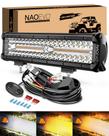 Barra de luz LED NAOEVO 12" 300W Spot-Flood Combo branca âmbar