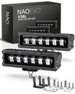Barra de luz LED NAOEVO 6 polegadas 50W 2600LM Spot Lights 2 unidades