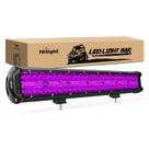 Barra de luz LED Nilight 20'' 420W roxa de fileiras triplas