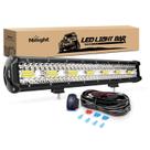 Barra de Luz LED Nilight 20" 420W - Tripla Fila, 42000LM, 12V