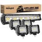Barra de luz LED Nilight 20 polegadas e 420 W Triple Row Flood Spot Combo