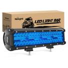 Barra de luz LED Nilight 30 cm azul Triple Row 240 W Spot & Flood