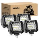 Barra de luz LED Nilight 4 unidades 60W 6000LM 4 polegadas para Off Road