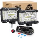 Barra de luz LED Nilight Side Shooter 4,3 polegadas 60 W 2 unidades Barra de luz LED Nilight Side Shooter 4,3 polegadas 60 W 2 unidades