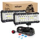 Barra de luz LED Nilight Side Shooter 7 polegadas 150 W 2 unidades