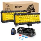 Barra de luz LED Nilight Side Shooter de 7 polegadas e 2 unidades para Off Road