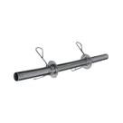 Barra de Musculação Ôca 1" 40cm Galvanizada com Presilhas Prata Anilhas Fitness