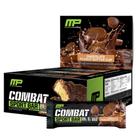 Barra de proteína MusclePharm Combat Sport Chocolate e amendoim 12x20g
