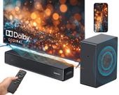 Barra de som GEOYEAO 2.1 ch com subwoofer HDMI de 100 W eARC/Bluetooth