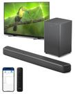 Barra de som PHILIPS B5309 2.1 com subwoofer sem fio 240W - cinza