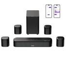 Barra de Som ULTIMEA 7.1ch com Dolby Atmos, Sistema de Som Surround para TV com 4 Caixas de Som Surround, Barra de Som para Smart TV com Controle por App, Soundbar com Subwoofer para Home Theater, HDMI eARC, Aura A60