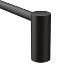 Barra de toalha Moen Align YB0424BL preta fosca montada na parede 60cm