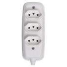 Barra de tomada 20a 2P+T Monobloco tripla 250V Ilumi 2 Pino + Terra