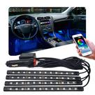 Barra Led Neon RGB Interno Subaru Outback 2006 2007 2008 2009 Luz Interna Controle Por App Aplicativo Tunning Automotivo Carro Barato