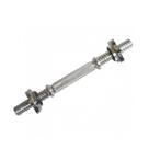 Barra Reta 40cm Cromada E 2 Porcas Estrela 28mm Diâmetro