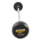 Barra W Montada 17,5 KG Ahead Sports Preto e Amarelo