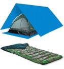 Barraca 2 Pessoas Saco Dormir Colchonete 2em1 Lona 3m Tenda