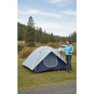Barraca 4 Pessoas Camping Impermeável Prata/Azul
