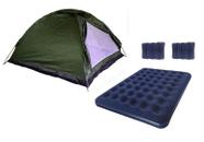 Barraca camping 4 pessoas + colchão casal + 2 travesseiros