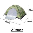 Barraca de acampamento Hmwy-2 pessoas com camuflagem impermeável portátil