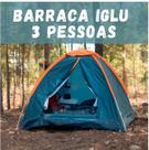 Barraca de Camping Iglu 3 pessoas Impermeável Sistema NANOFLEX Coluna Dágua de 600mm