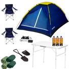 Barraca de camping p/4 pessoas c/4 colchonete + cadeira