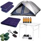 Barraca de camping p/8 pessoas c/colchão + fogareiro e mesa