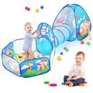 Barraca de jogos para crianças GeerWest 3 em 1 com Ball Pit & Play Tunnel Jungle Barraca de jogos para crianças GeerWest 3 em 1 com Ball Pit & Play Tunnel Jungle
