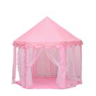 Barraca de jogos para crianças rosa Princess Hexagon com cortinas de malha