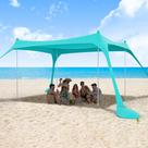 Barraca de praia ihuan 305x305 cm UPF50+ abrigo ao ar livre para 8 pessoas