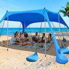 Barraca de Praia LanSuper 335 x 305 cm com proteção UPF 50+ e cobertura de sombra