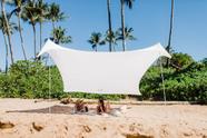 Barraca de praia Neso Tents Grande 2,1 m de altura 2,8 m x 2,8 m (branca)