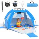 Barraca de Praia para Bebê Dsquu com Ventilador de Resfriamento Solar UPF 50+