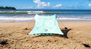 Barraca de praia portátil Neso 213x213 cm Resistente a UV Mint
