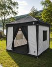 Barraca Grande para Gazebo 3x3 Para Camping Pesca Impermeável com Tela Mosquiteiro Cinza e Preto Belfix Barraca Grande para Gazebo 3x3 Para Camping Pesca Impermeável com Tela Mosquiteiro Cinza e Preto Belfix