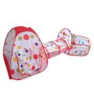 Barraca Infantil Cabana Grande Tenda com Piscina para Bolinhas Toca 3 em 1 Vermelha Importway Bw158