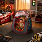 Barraca Infantil Carros Corrida Divertida + 50 Bolinhas Coloridas