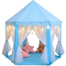 Barraca Infantil Tenda Cabana Castelo Principe Luzes Azul Castela Barraca Infantil Tenda Cabana Castelo Principe Luzes Azul Castela