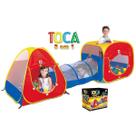 Barraca Infantil Toca 3 Em 1 C/ Tunel C/150 Bolinhas