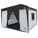 Barraca para Gazebo Dobrável 3 x 3 Metros Cinza e Preto BEL Barraca para Gazebo Dobrável 3 x 3 Metros Cinza e Preto BEL