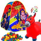 Barraca Toca Infantil Toquinha Criança Menina Mulher Maravilha Dobrável Com Bolinhas Cavalinho Musical Barraca Toca Infantil Toquinha Criança Menina Mulher Maravilha Dobrável Com Bolinhas Cavalinho Musical