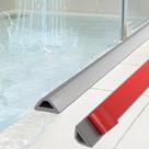 Barragem de água Shower Threshold Symyda de 1 m a 3,5 m de silicone cinza
