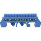 Barramento Terminal Barra Neutro para Trilhos Din ou Fixo Azul 12 Furos Barramento Terminal Barra Neutro para Trilhos Din ou Fixo Azul 12 Furos