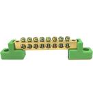 Barramento Universal Terra Terminal Aterramento Barra Borne com 8 Furos
